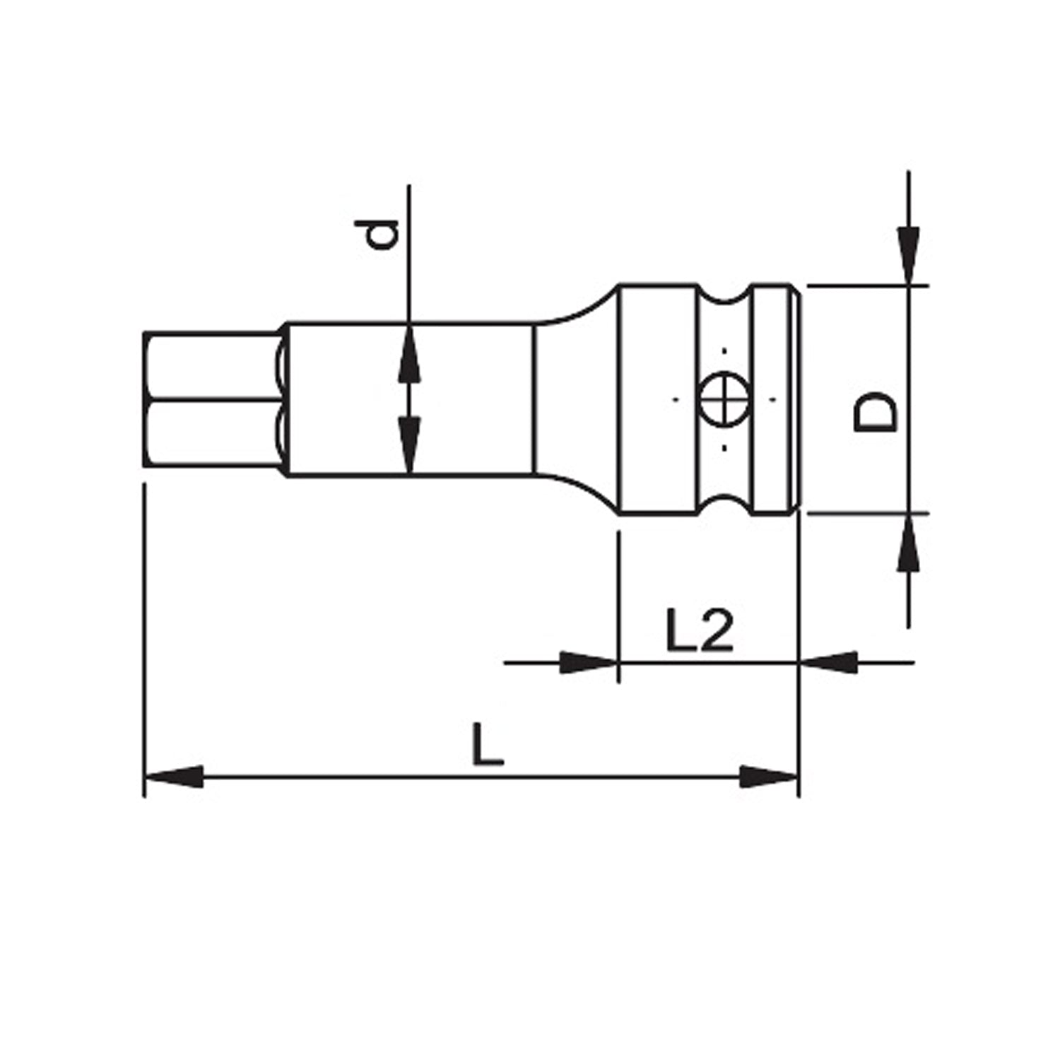 DADO de IMPACTO CUADRANTE 1/2&#39;; H4 DS05A4H4
