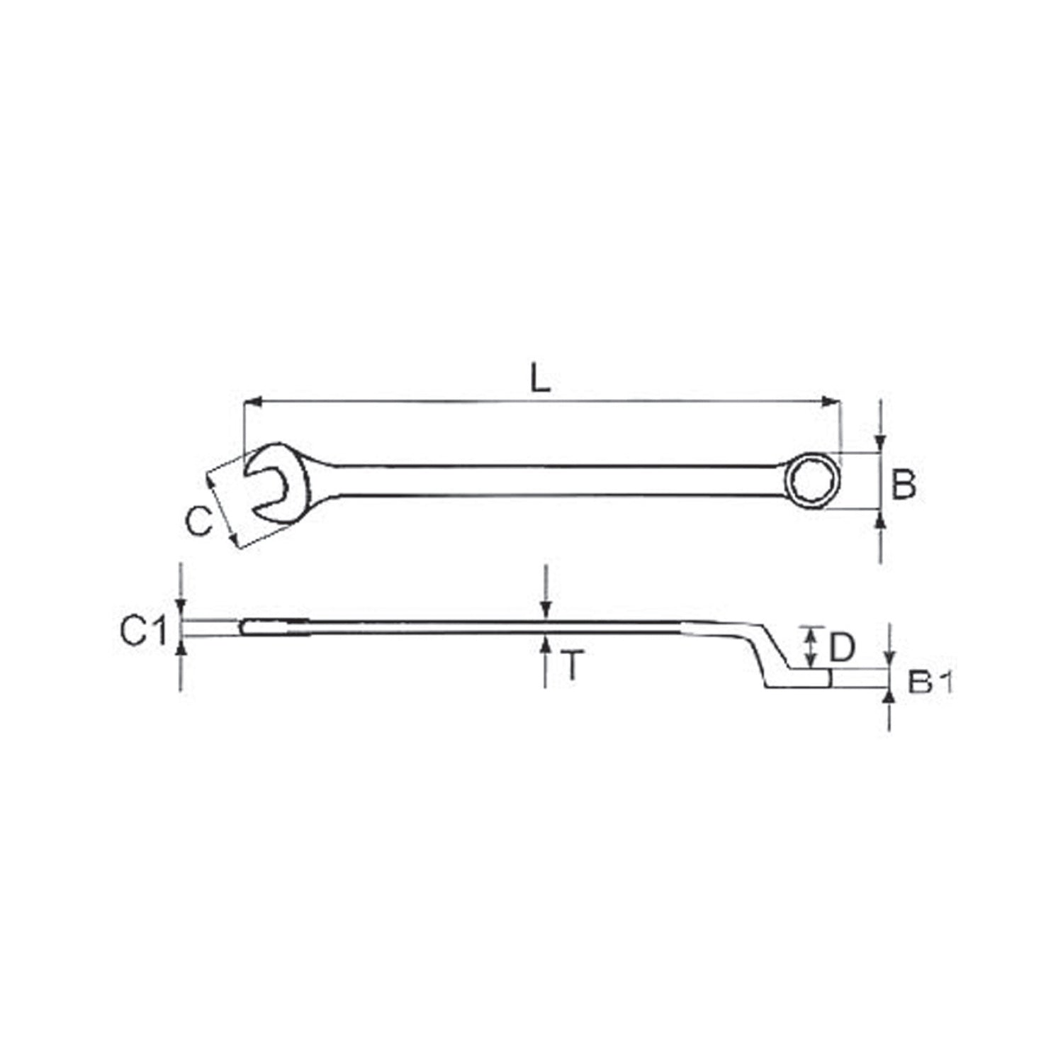 LLAVE PUNTA CORONA ACODADA 75o de 11mm W69111