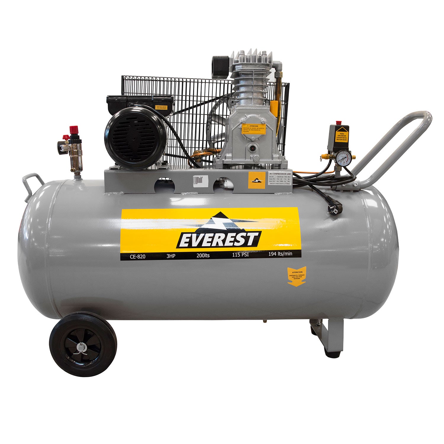 Compresor de Aire 3HP 200LT CE820 EVEREST