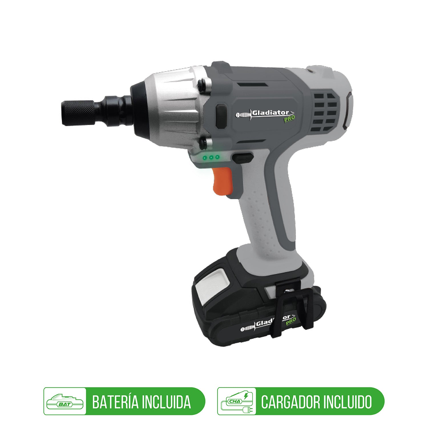 Atornillador de Impacto Inalámbrico 1/2" 18V GLADIATOR