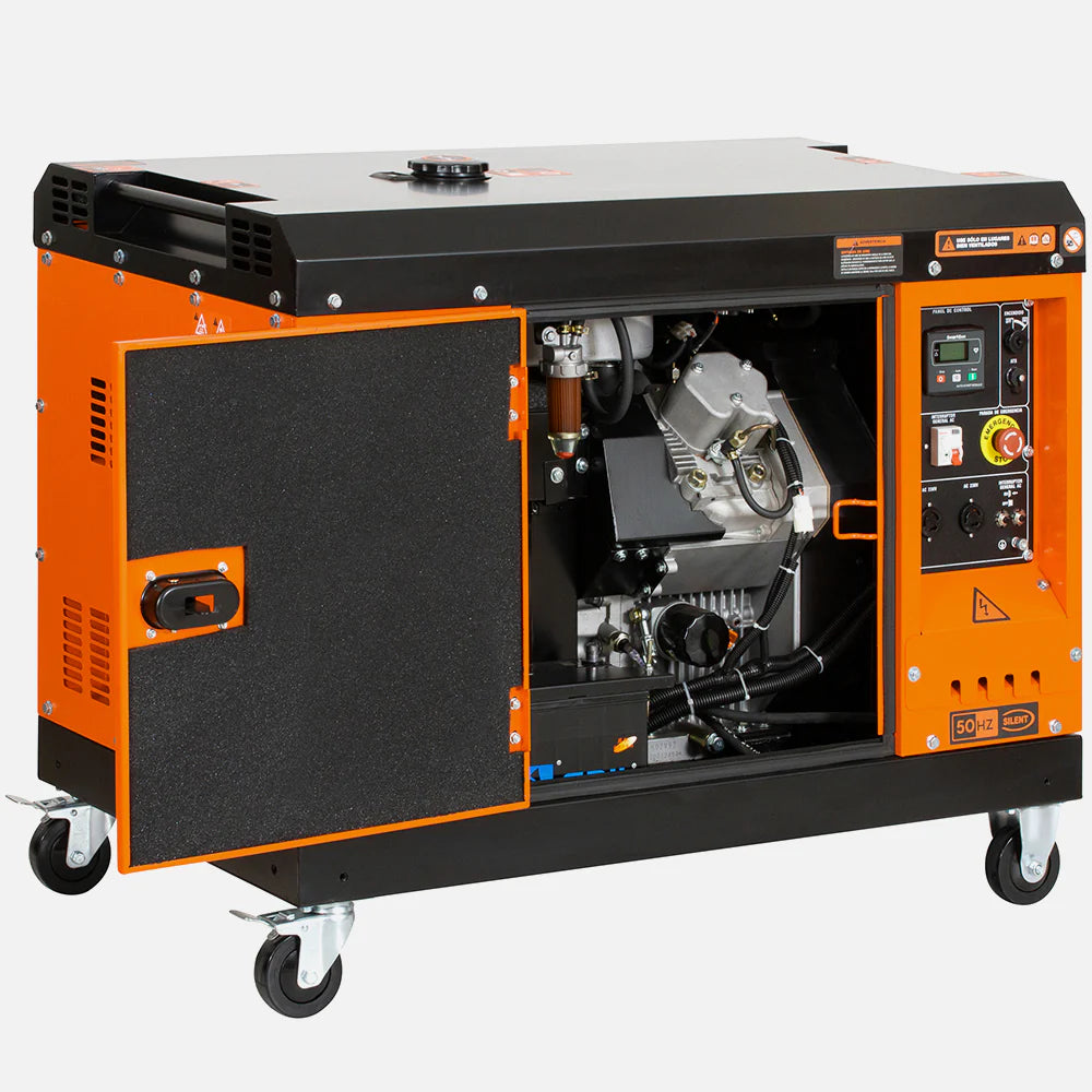 Generador Diésel Monofásico Kolvok GS1200D 12kVA Insonorizado c/ Salida ATS