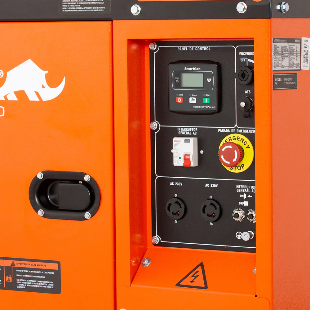 Generador Diésel Monofásico Kolvok GS1200D 12kVA Insonorizado c/ Salida ATS