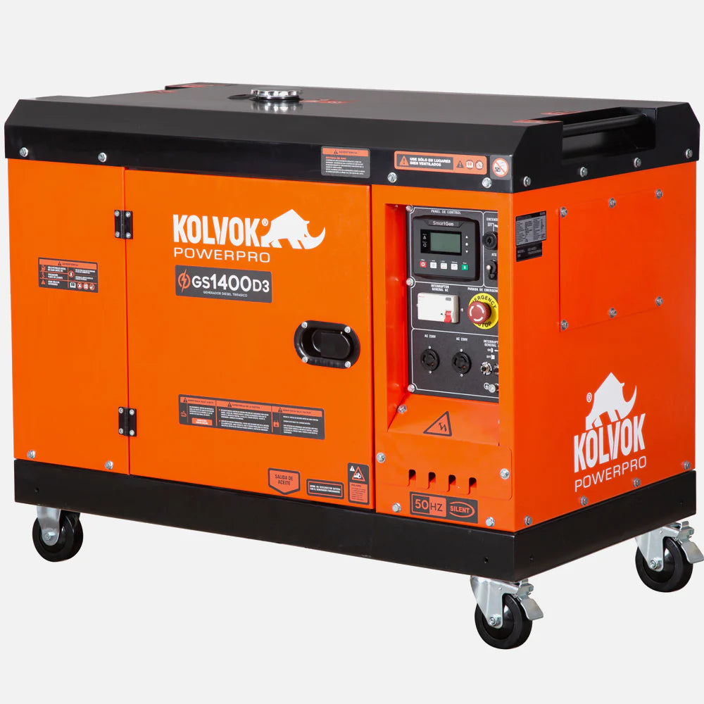 Generador Diésel Trifásico Kolvok GS1400D3 14kVA Insonorizado c/ Salida ATS
