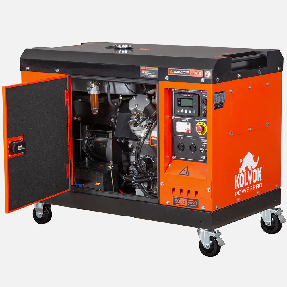 Generador Diésel Trifásico Kolvok GS1400D3 14kVA Insonorizado c/ Salida ATS