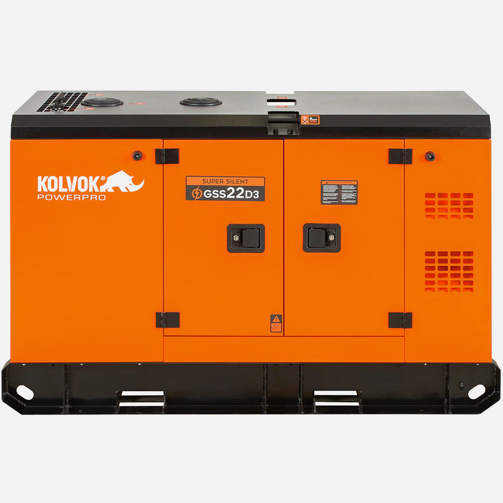 Generador Diésel Trifásico Kolvok GSS22D3 22kVA Insonorizado c/ Salida ATS