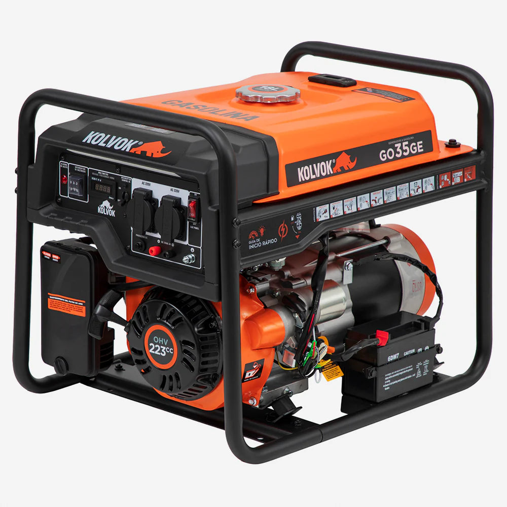 Generador Gasolina Monofásico Kolvok GO35GE 3.5kVA c/ Salida ATS