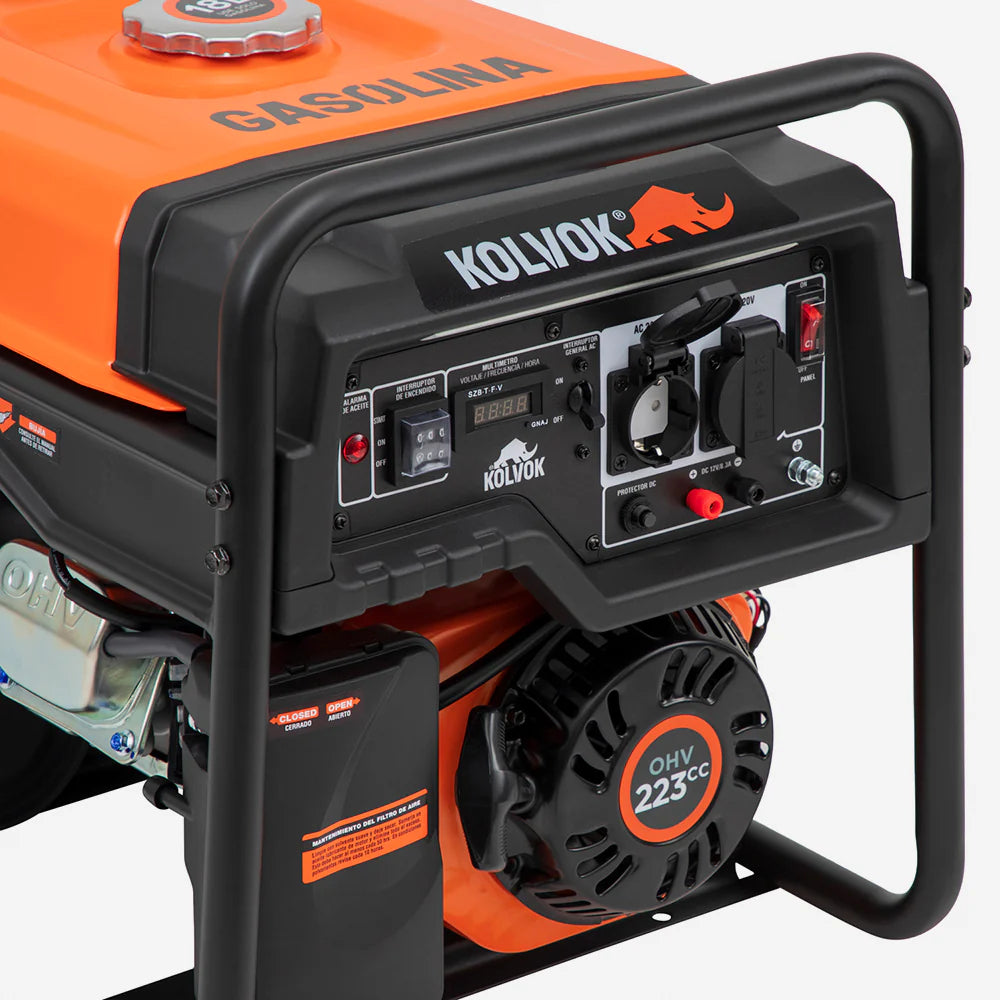 Generador Gasolina Monofásico Kolvok GO35GE 3.5kVA c/ Salida ATS