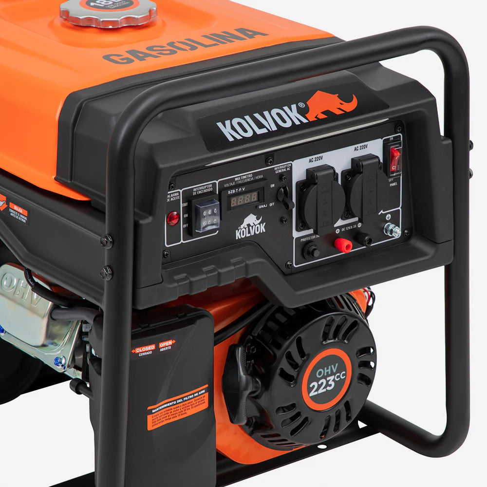 Generador Gasolina Monofásico Kolvok GO35GE 3.5kVA c/ Salida ATS