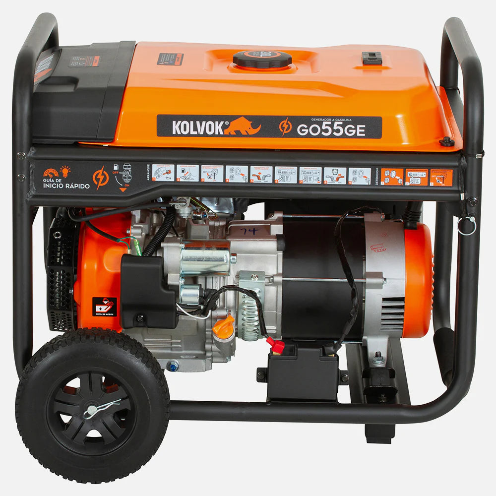Generador Gasolina Monofásico Kolvok GO55GE 5.5kVA c/ Salida ATS