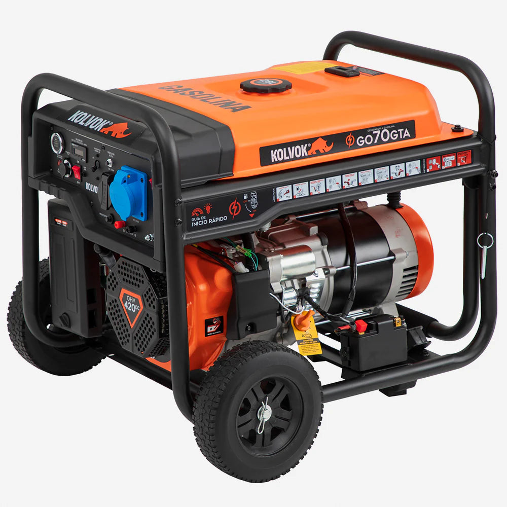 Generador Gasolina Monofásico Kolvok GO70GTA 6.5kVA c/ Salida ATS