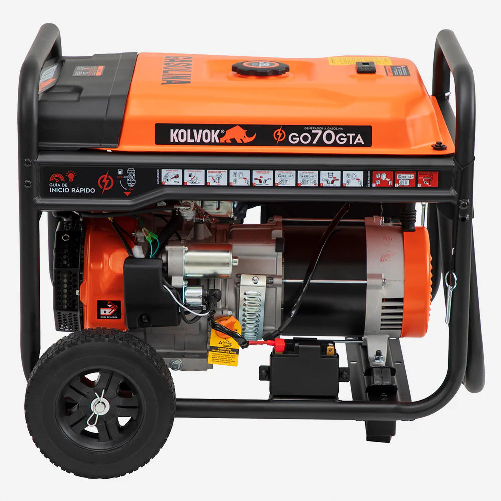 Generador Gasolina Monofásico Kolvok GO70GTA 6.5kVA c/ Salida ATS