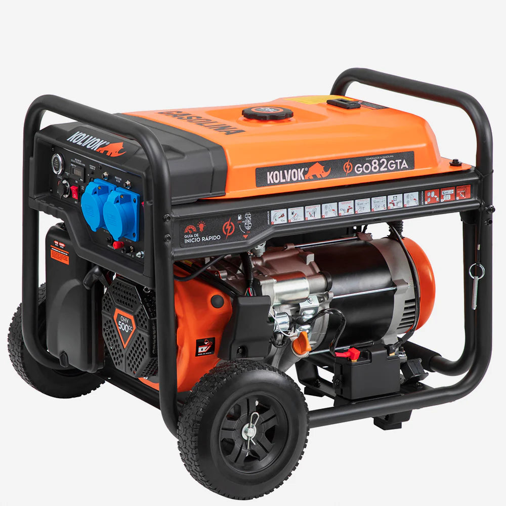 Generador Gasolina Monofásico Kolvok GO82GTA 8.5kVA c/ Salida ATS