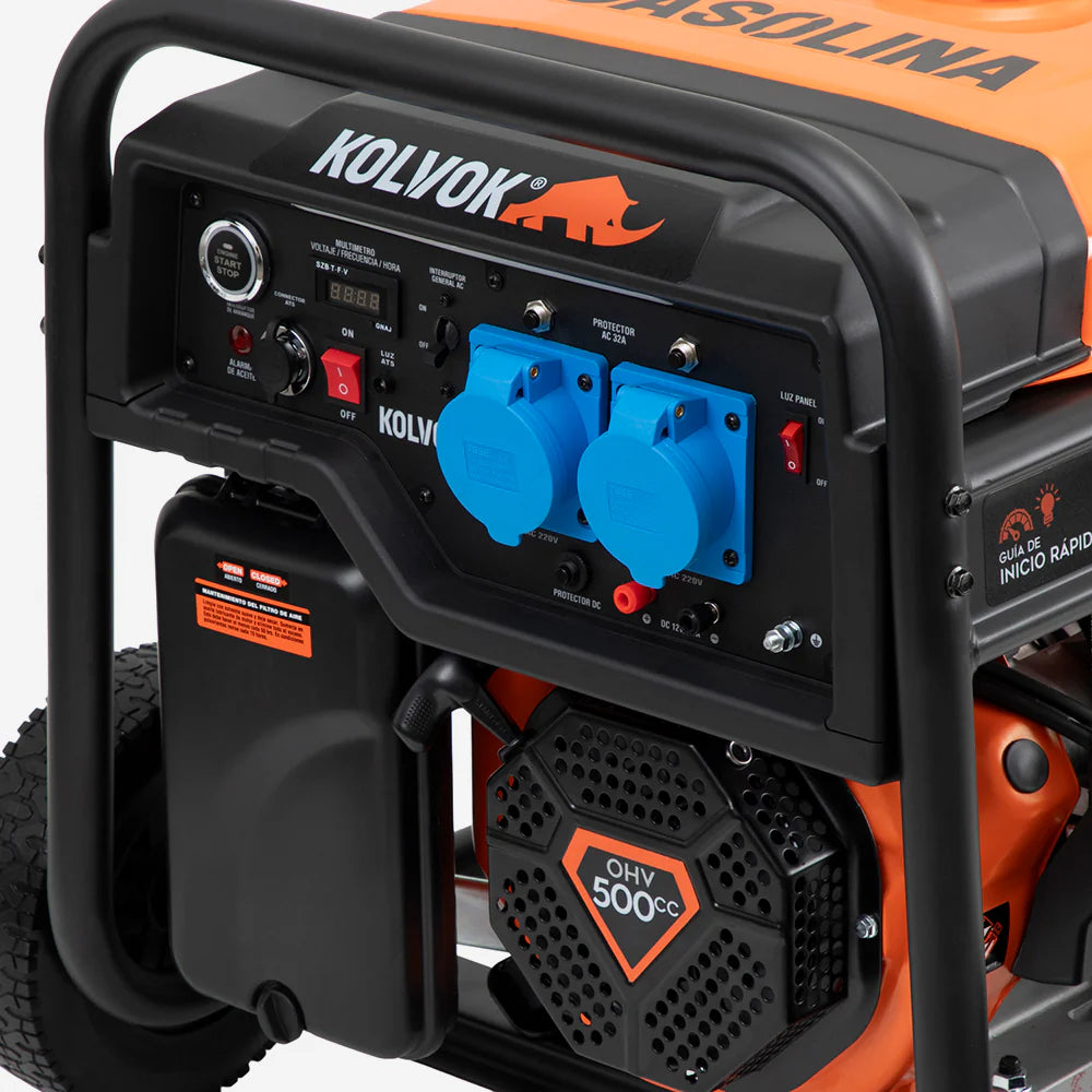 Generador Gasolina Monofásico Kolvok GO82GTA 8.5kVA c/ Salida ATS