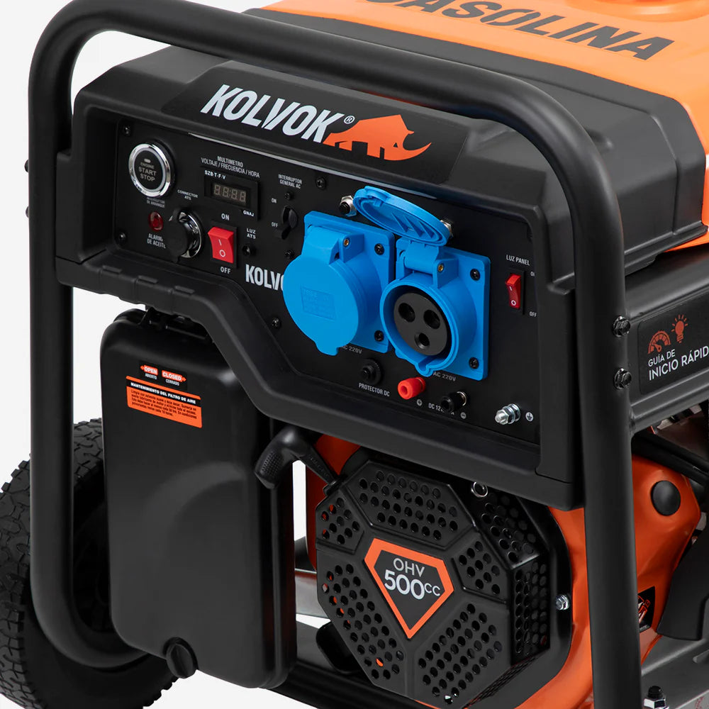 Generador Gasolina Monofásico Kolvok GO82GTA 8.5kVA c/ Salida ATS
