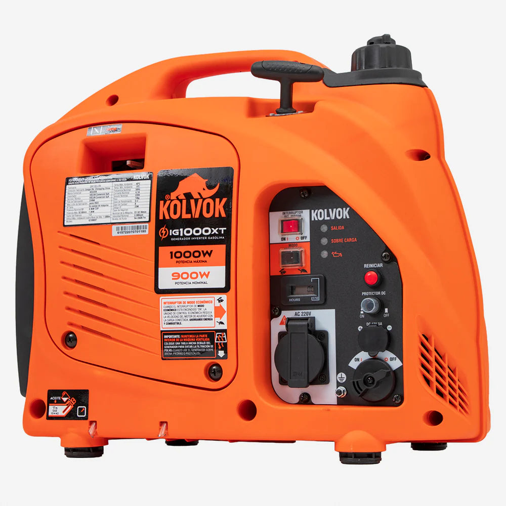 Generador Inverter Kolvok IG1000XT 1kVA Gasolina Monofásico Portátil