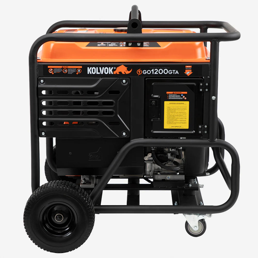 Generador Gasolina Monofásico Kolvok GO1200GTA 12kVA c/ Salida ATS