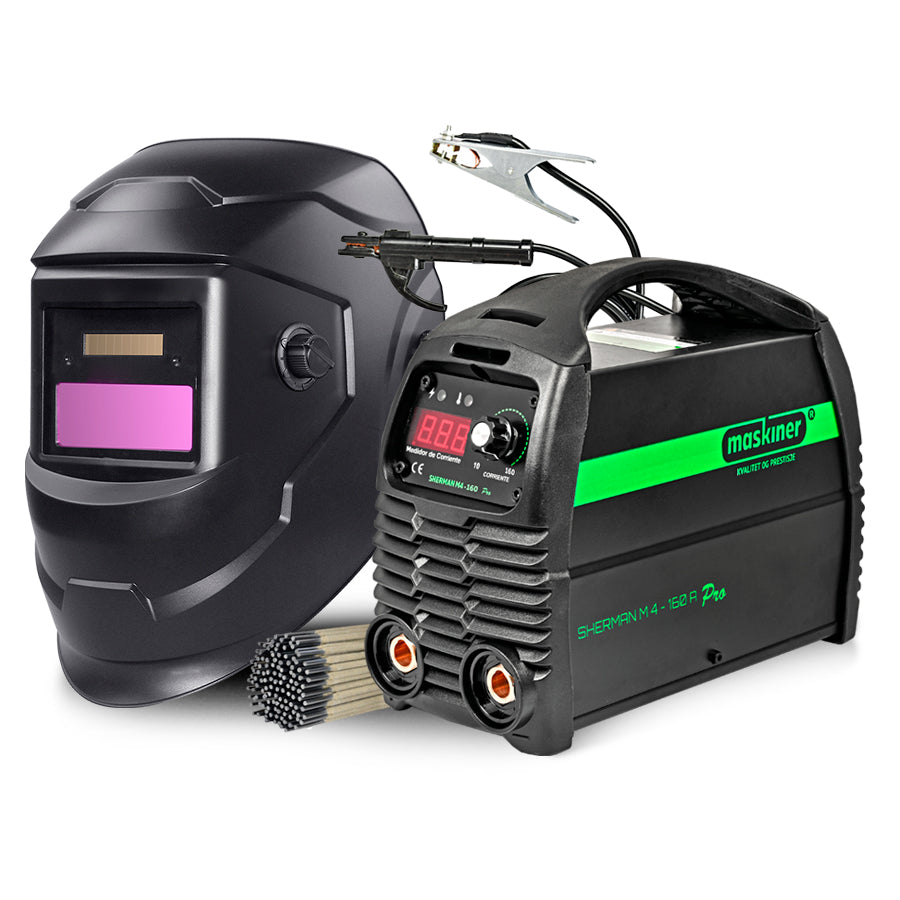 Pack Soldador Sherman M4 160 Amp + Máscara Fotosensible  + Electrodos
