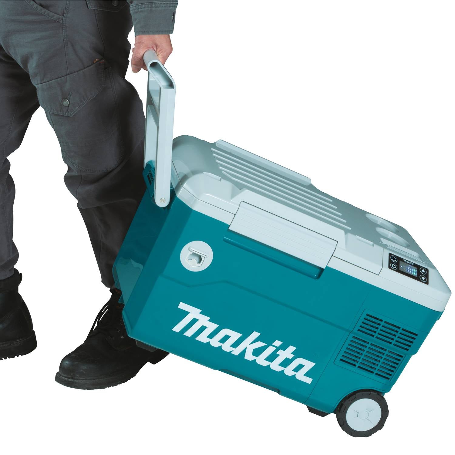 Combo Cooler Inal. DCW180 + Lampara-Radio Inal. DMR057 + 2 Baterías 18V + Cargador Rápido Baterías MAKITA