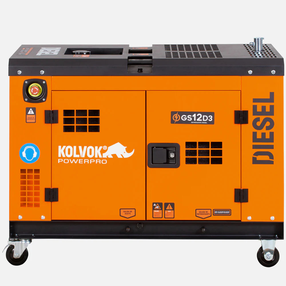 Generador Diésel Trifásico Kolvok GS12D3 12kVA Insonorizado c/ Salida ATS