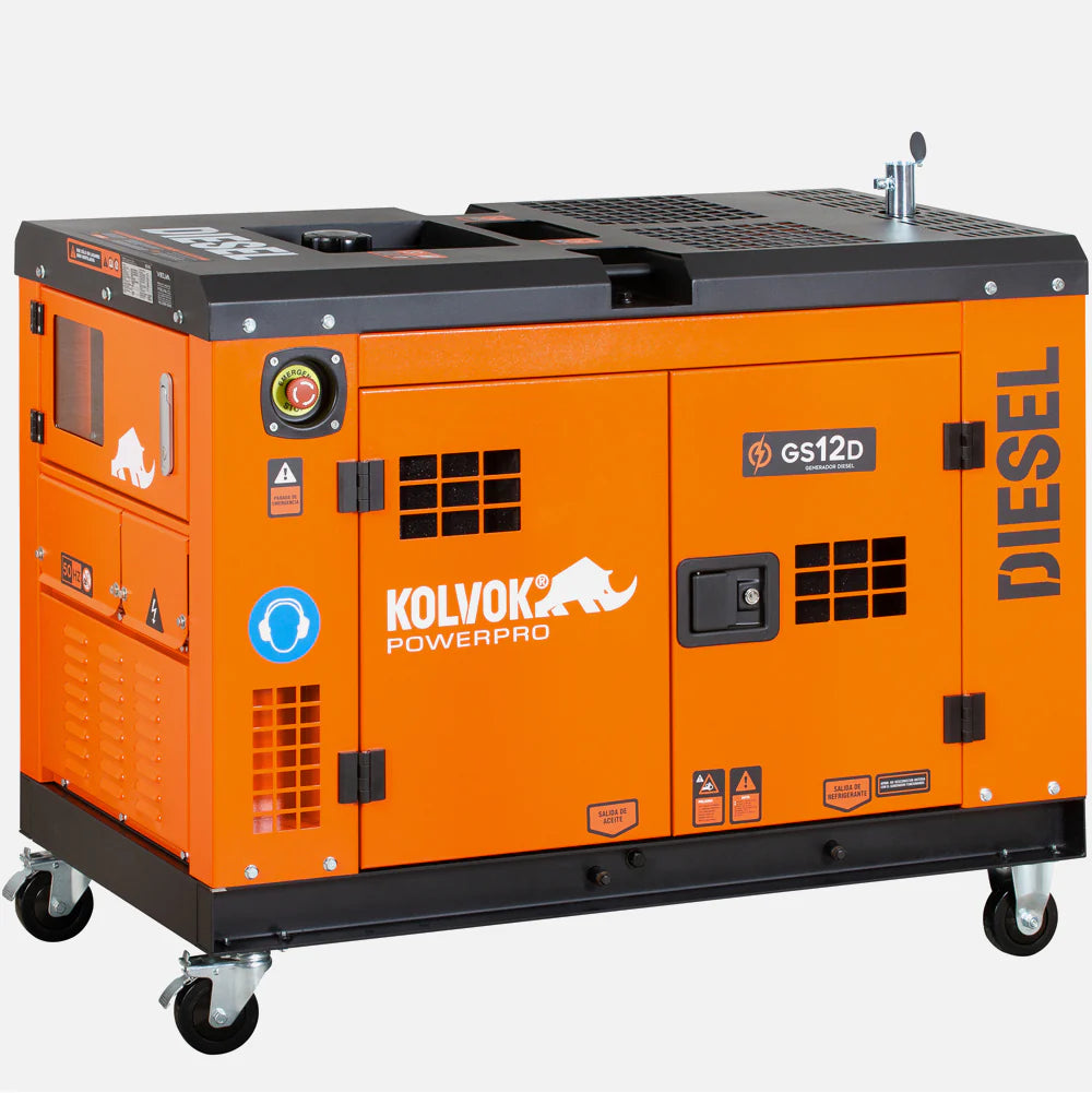 Generador Diésel Monofásico Kolvok GS12D 10kVA Insonorizado c/ Salida ATS