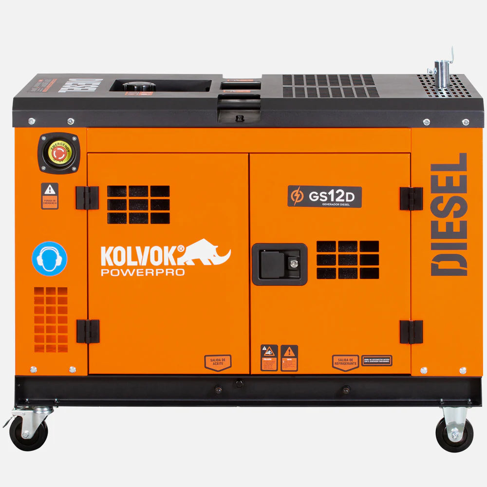 Generador Diésel Monofásico Kolvok GS12D 10kVA Insonorizado c/ Salida ATS