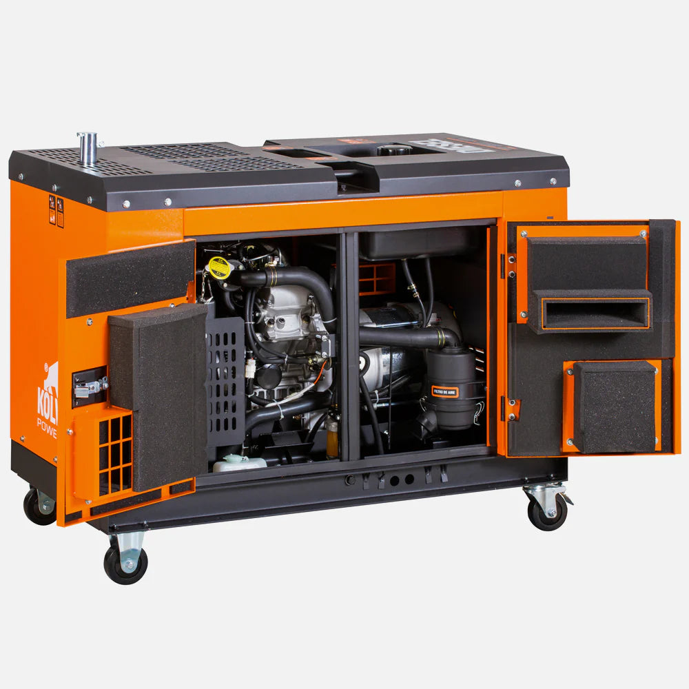 Generador Diésel Monofásico Kolvok GS12D 10kVA Insonorizado c/ Salida ATS