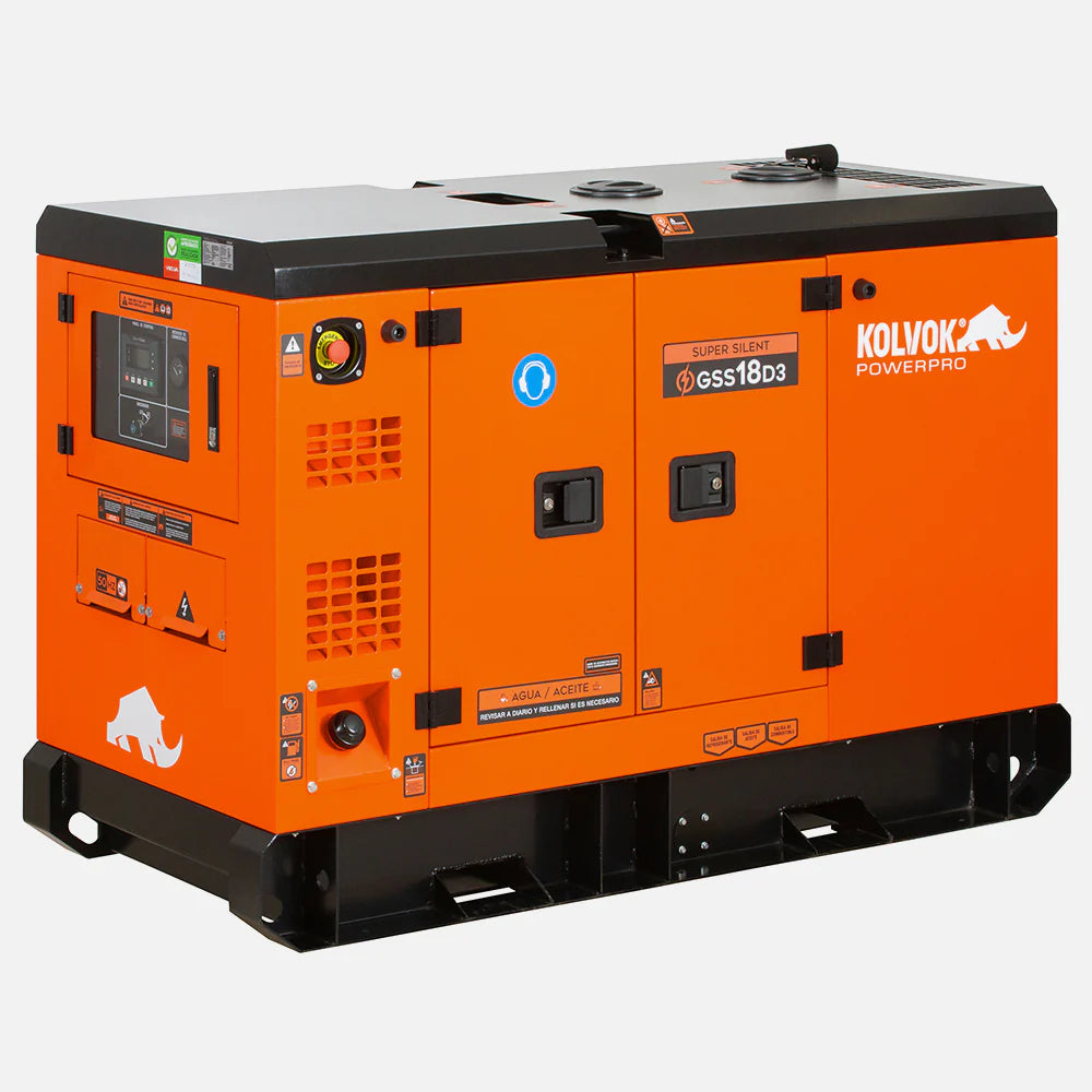 Generador Diésel Trifásico Kolvok GSS18D3 18kVA Insonorizado c/ Salida ATS
