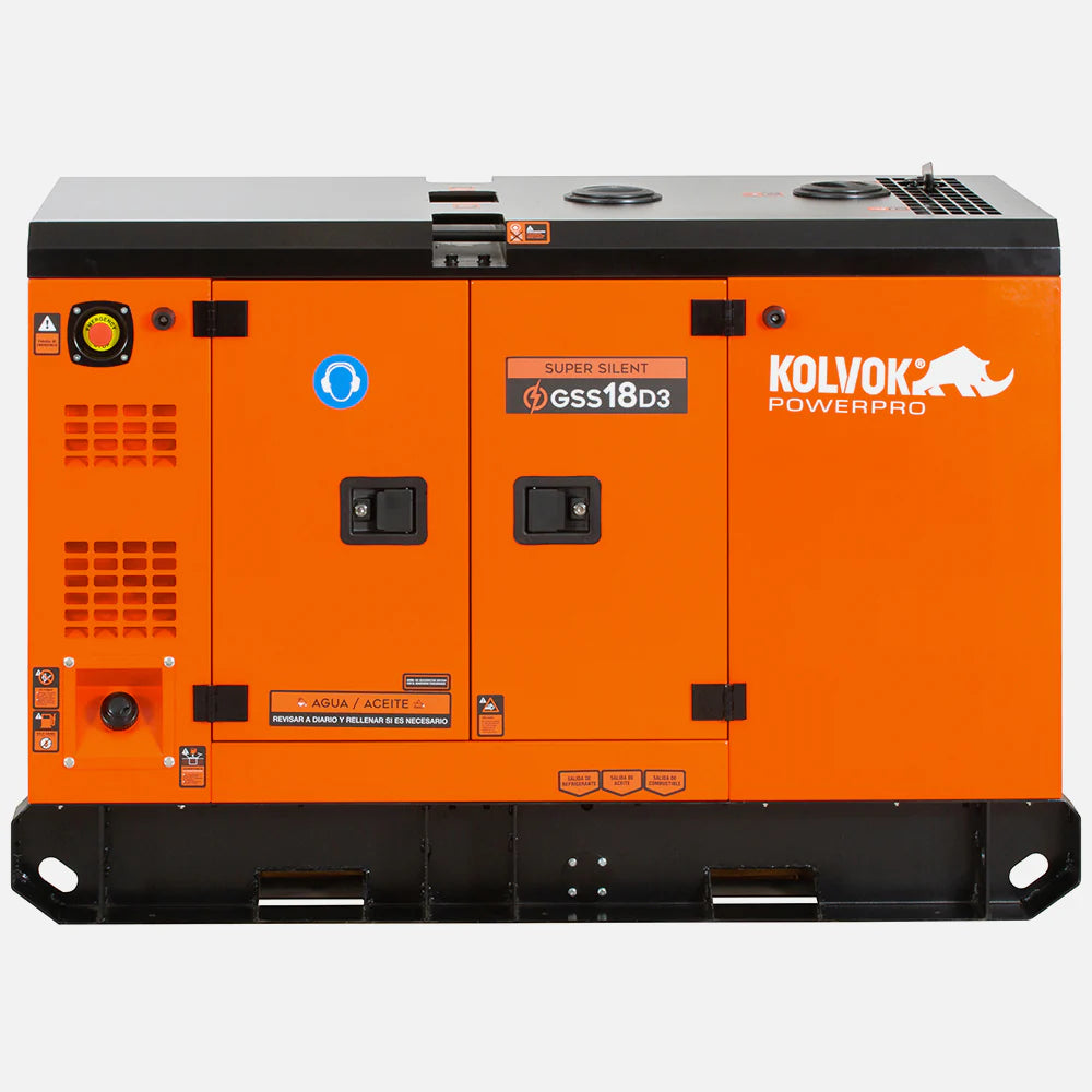 Generador Diésel Trifásico Kolvok GSS18D3 18kVA Insonorizado c/ Salida ATS