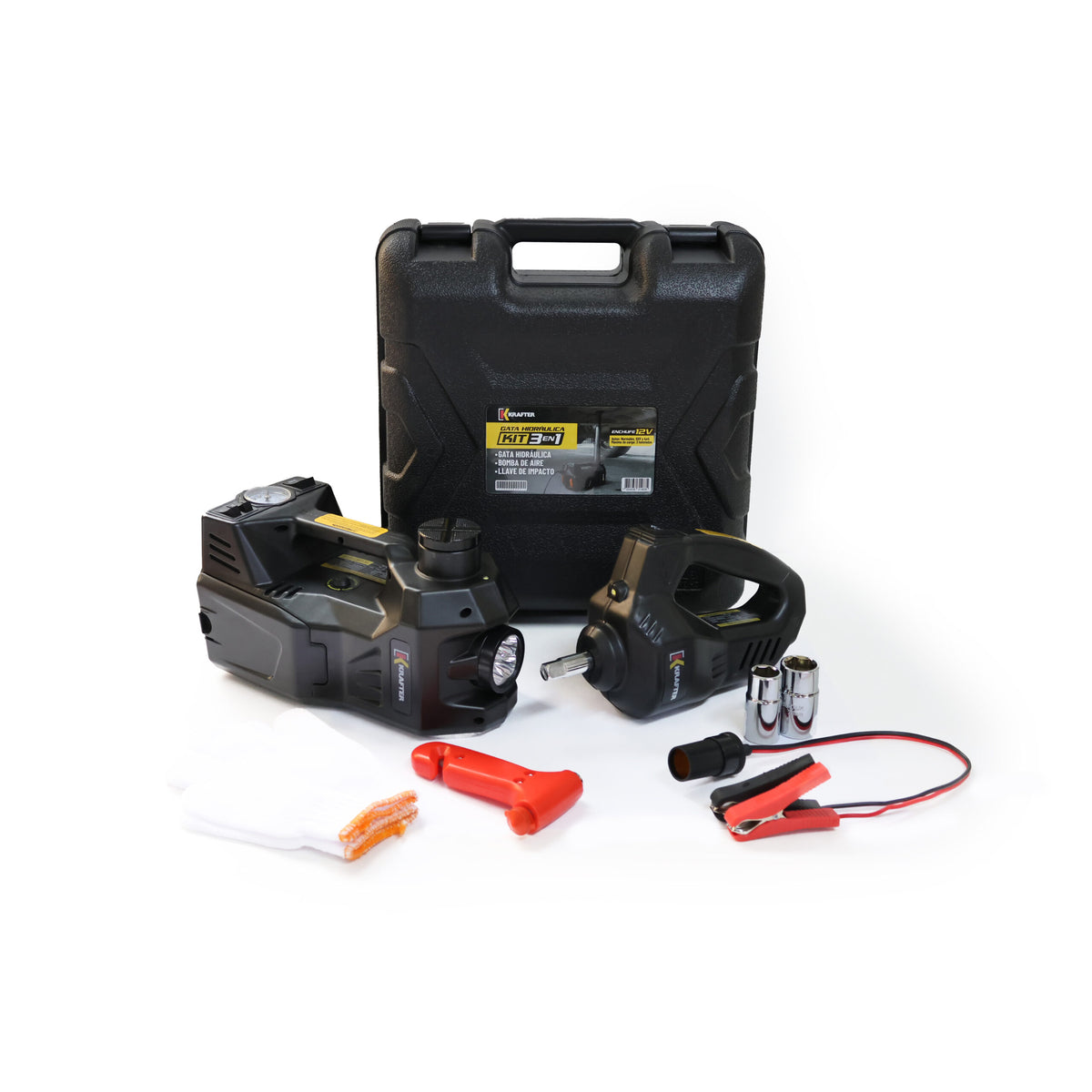 Kit Gata Hidráulica 12V 3 en 1 KRAFTER Puntomak
