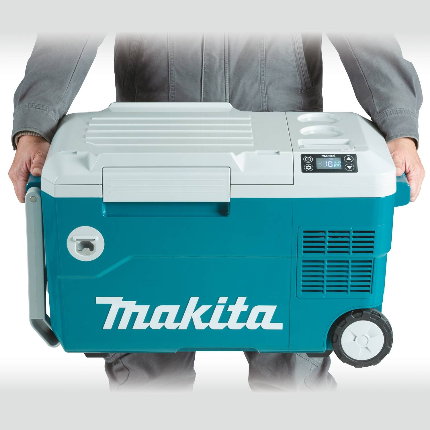 Combo Cooler Inal. DCW180 + Lampara-Radio Inal. DMR057 + 2 Baterías 18V + Cargador Rápido Baterías MAKITA