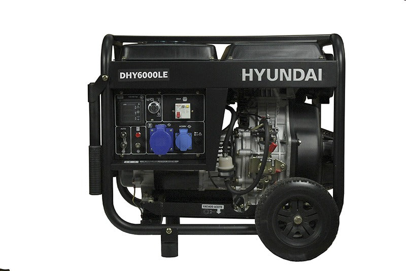 Generador Electrico Diesel 5500W Monofasico Abierto Partida Electrica HYUNDAI