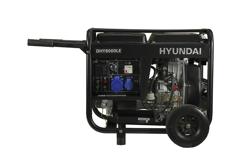 Generador Electrico Diesel 6500W Monofasico Abierto Partida Electrica HYUNDAI
