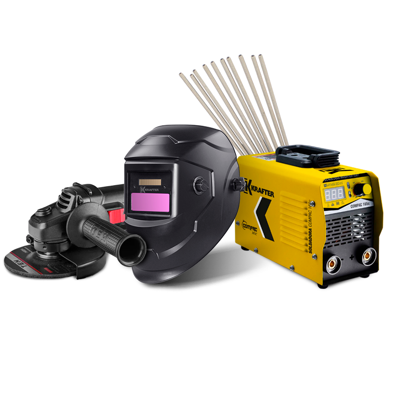Pack Soldadora Compac 165C + Máscara + Esmeril + Electrodos