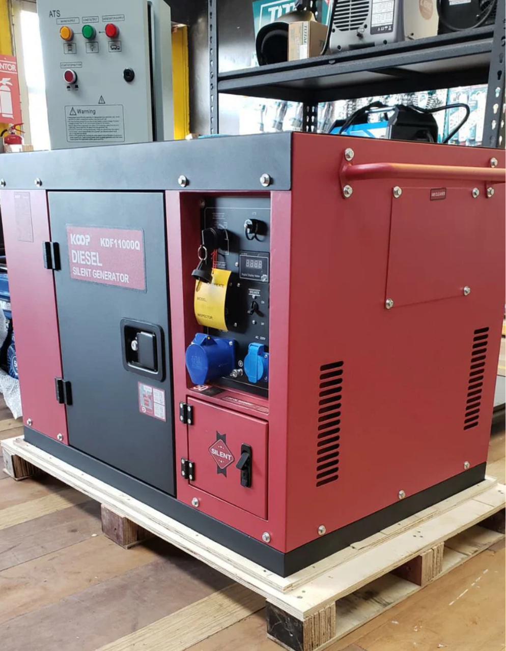 Generador Diésel Monofásico KOOP KDF1100Q-ATS 8.5kW Silencioso c/ ATS