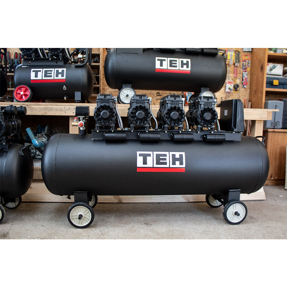 Compresor de Aire 200 litros Libre de Aceite 8HP TEHTOOLS