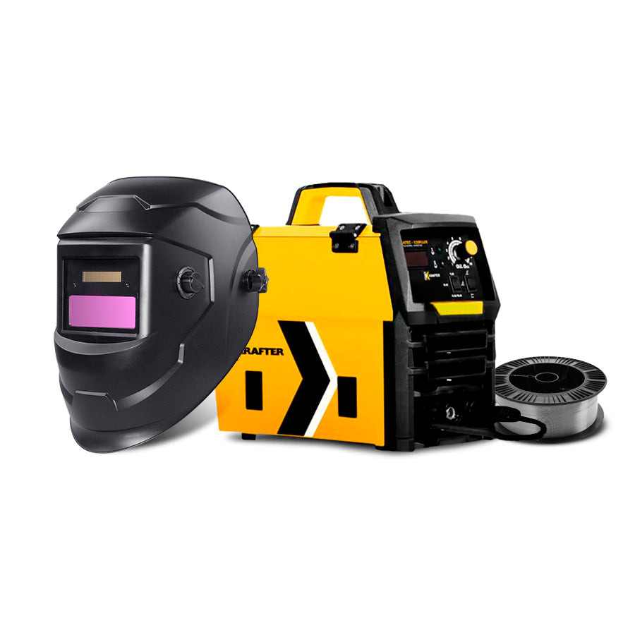 Pack Soldadora Multiproceso MEGATEC-120FLUX Krafter + Alambre Flux 1 kg 0.8 mm  + Máscara Fotosensible
