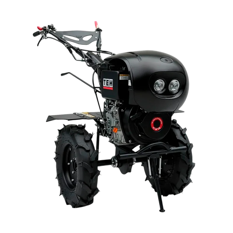 Motocultivador Diésel TEHTOOLS 10 HP – Partida Eléctrica, 3 Marchas, Arado y Cultivador