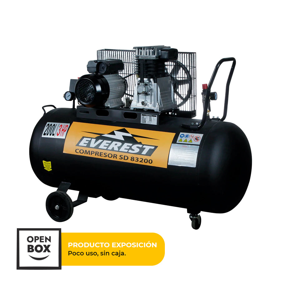 OPENBOX Compresor 3,0 HP 200 Litros SD83200 Everest