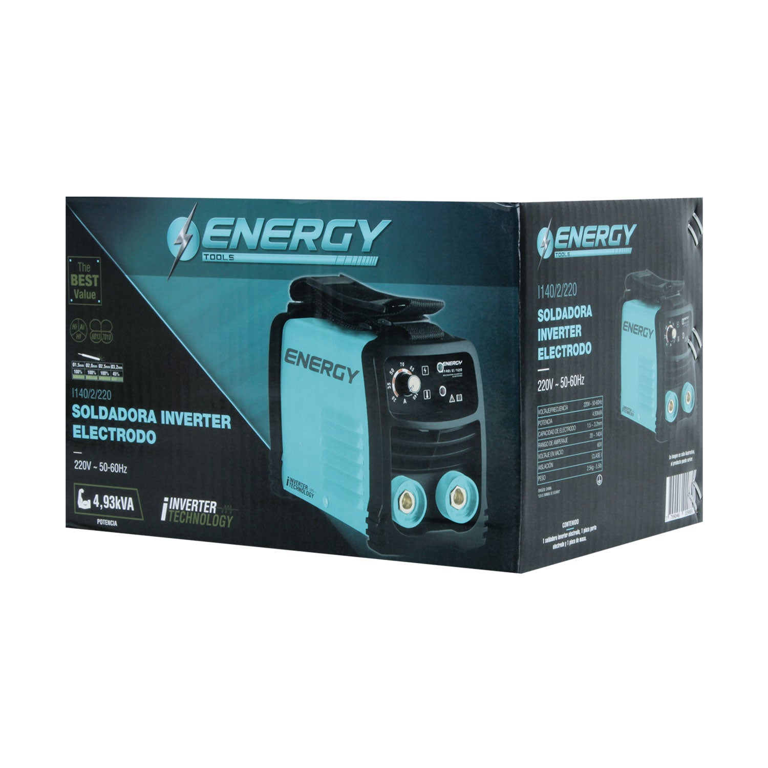 Soldadora Inv Arco Manual 140 Amp I140/2/220 ENERGY