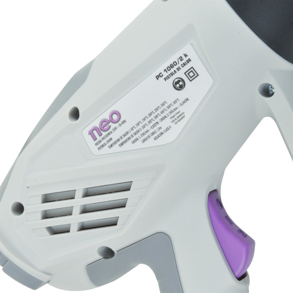 PISTOLA CALOR INDUSTRIAL 2000W PC 1060/2K