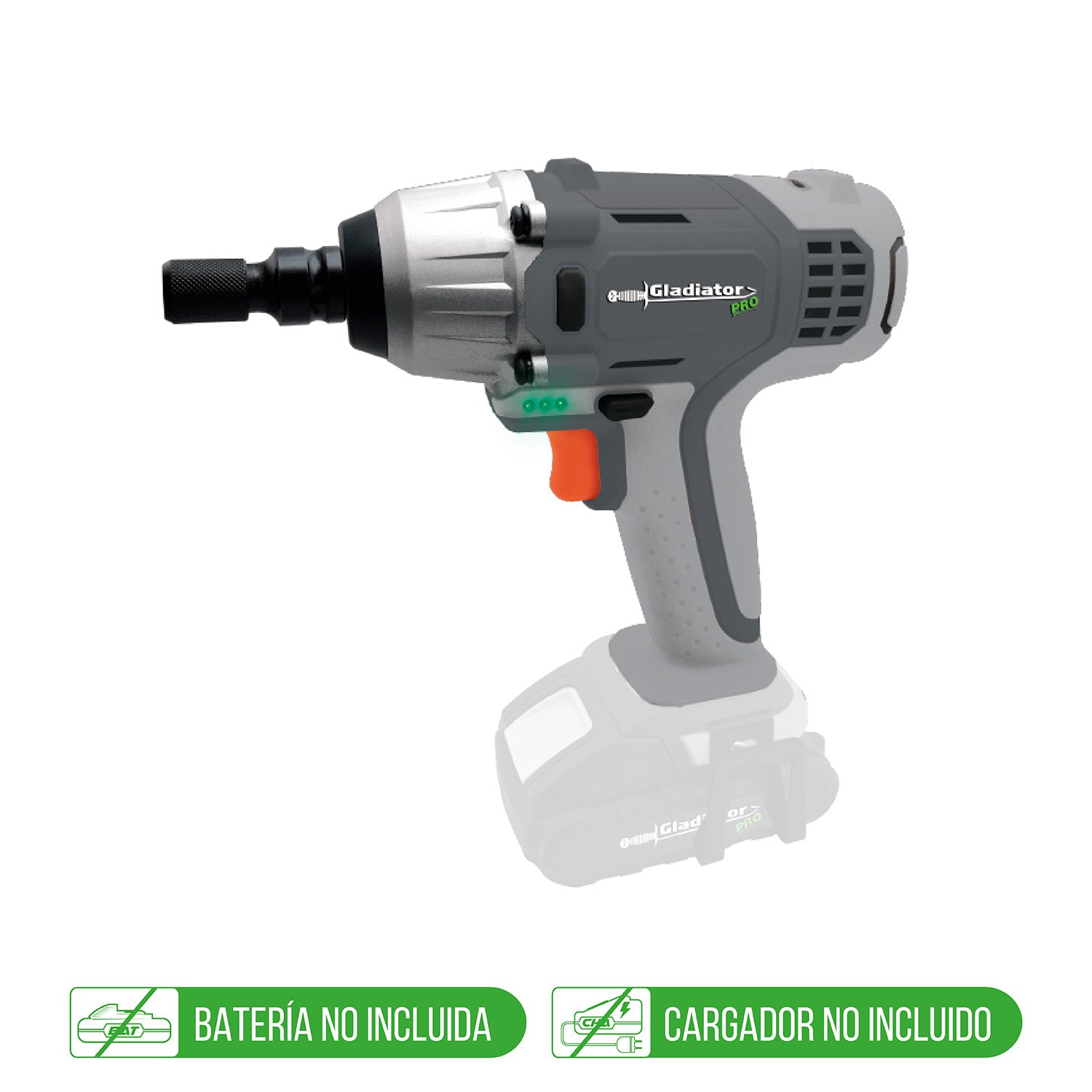 Llave-Atornillador de Impacto Inalámbrico 1/2" 18V GLADIATOR