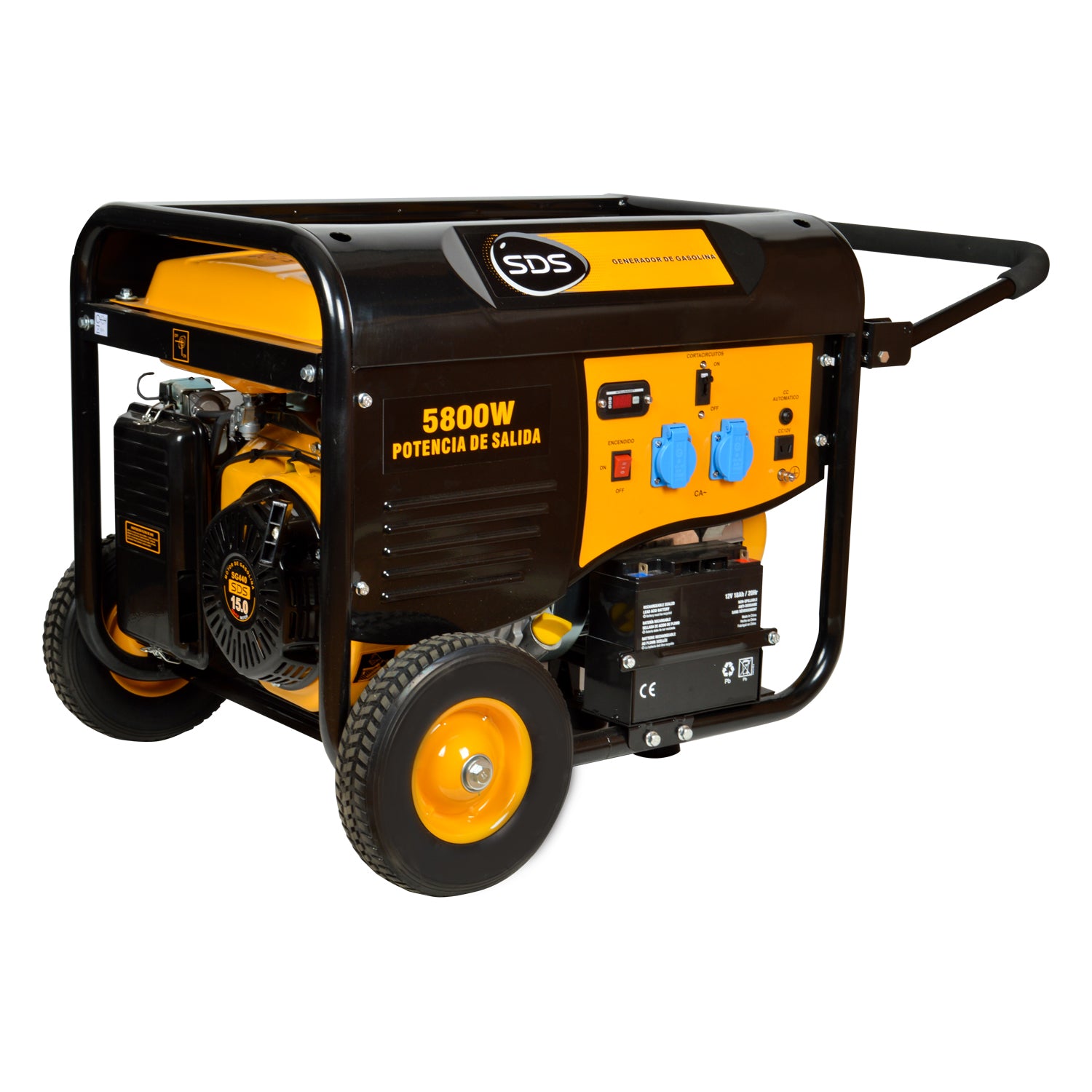 Generador Bencina Part Eléctrica 6.300W SGG7500EH SDS POWER