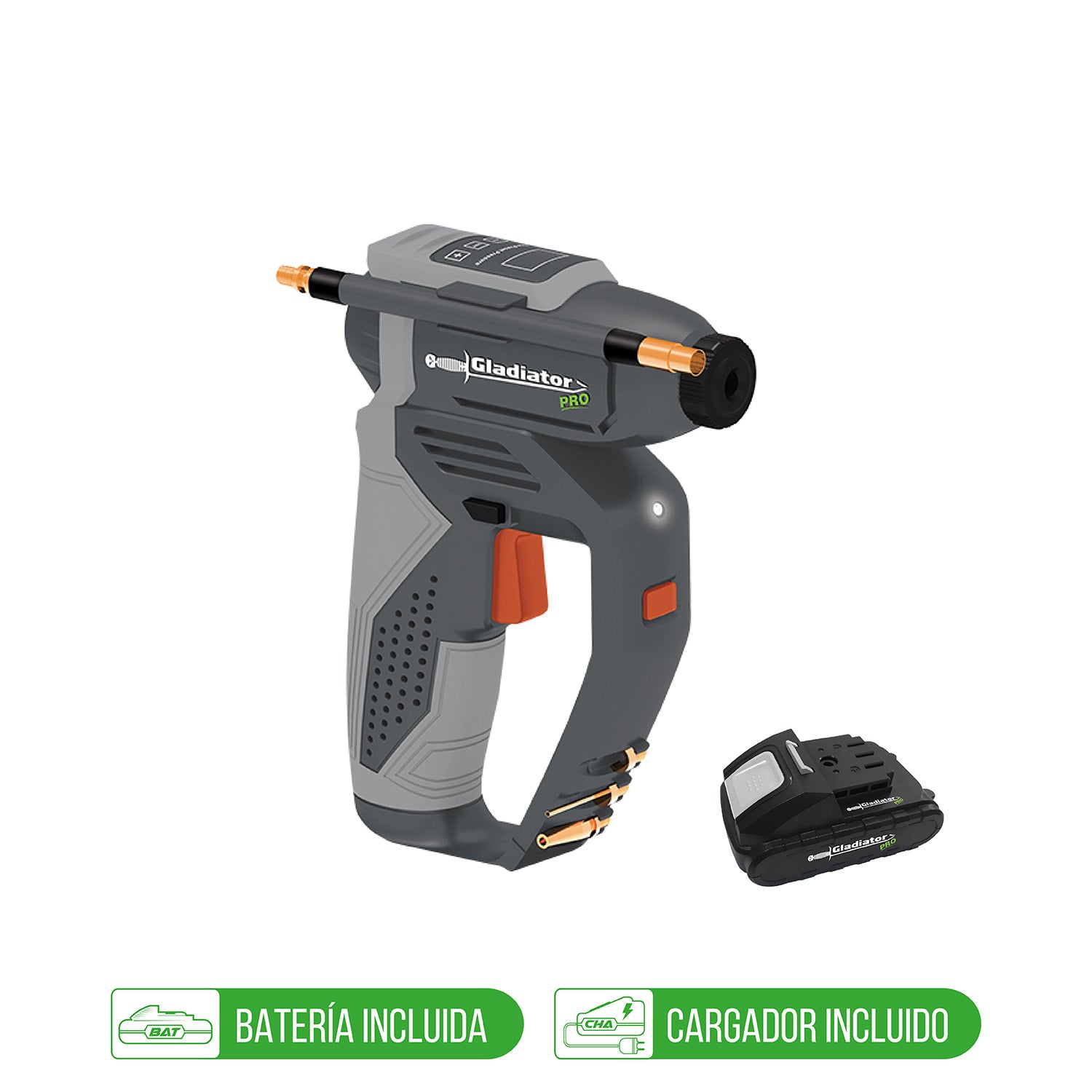 INFLADOR NEUMATICOS 18V + 1 BAT 1,5AH + CARGADOR