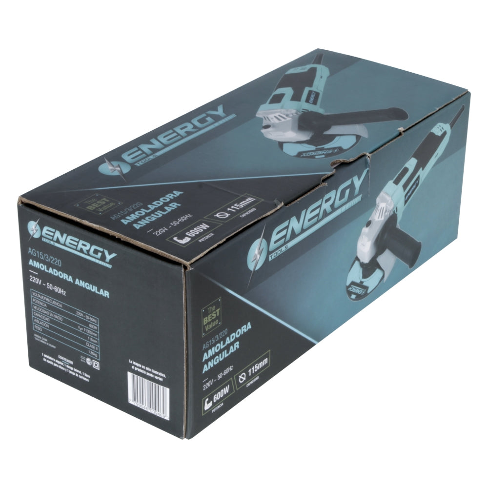 Esmeril Angular 4 1/2" 600W AG15/3/220 ENERGY