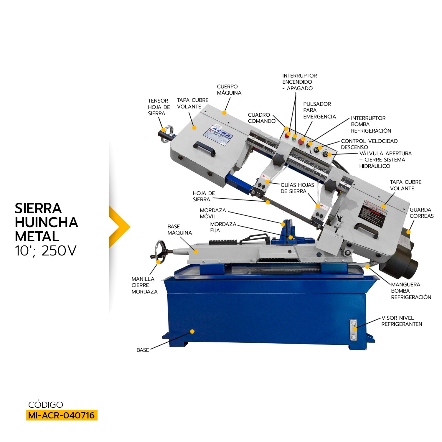 SIERRA HUINCHA METAL 10&#39;; FHBS-250V