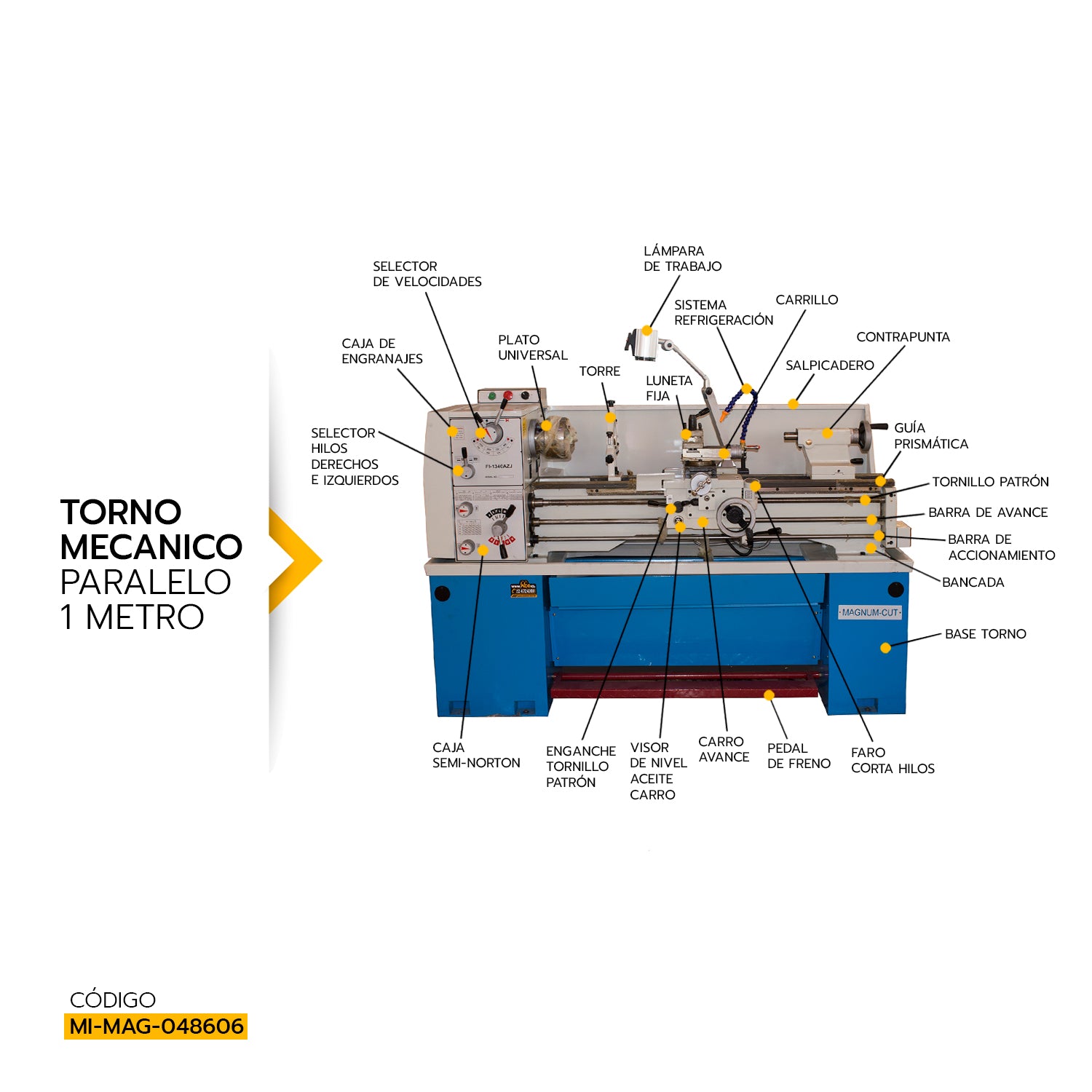 TORNO MECANICO PARALELO 1 metro FI-1340AZJ