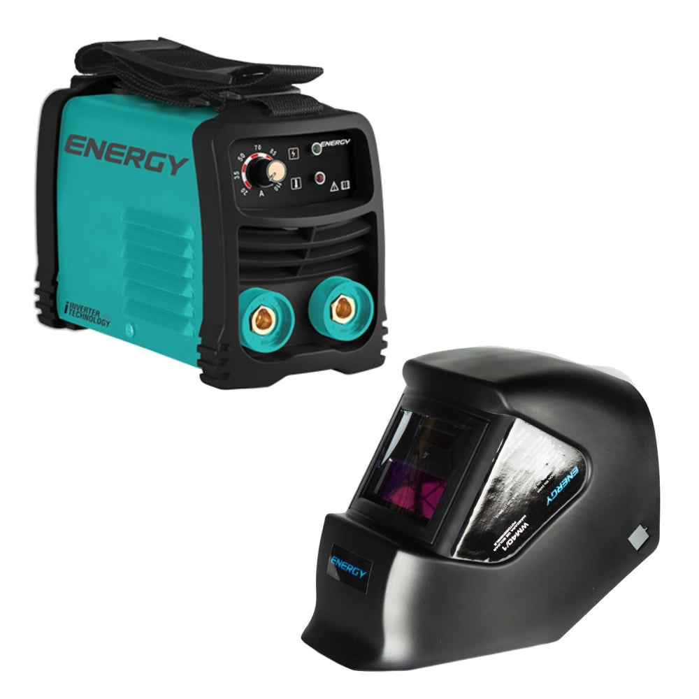 Kit Soldadora 140 Amp + Máscara Fotosensible ENERGY