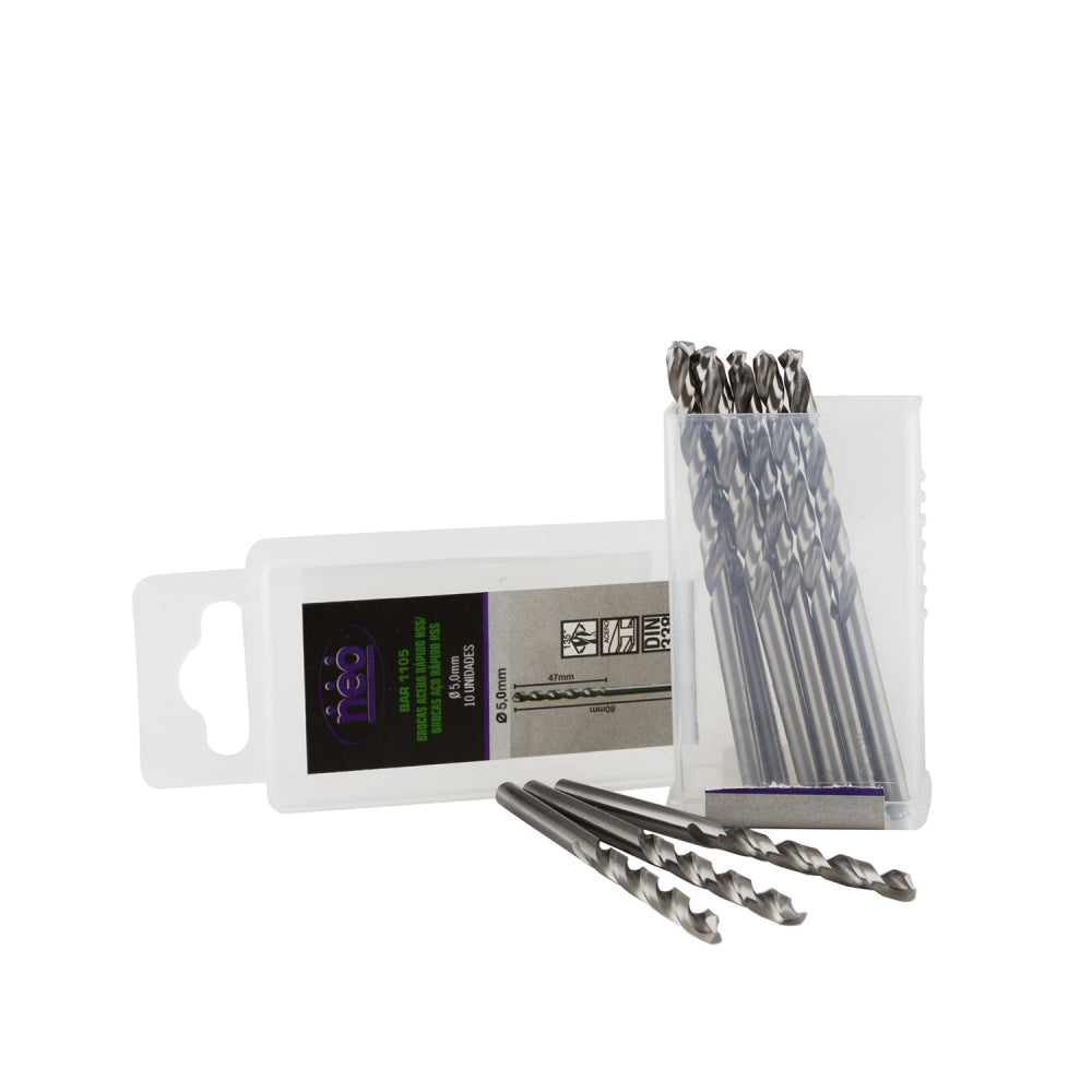 SET BROCAS HSS 5.0 mm x 10 Unidades BAR 1105