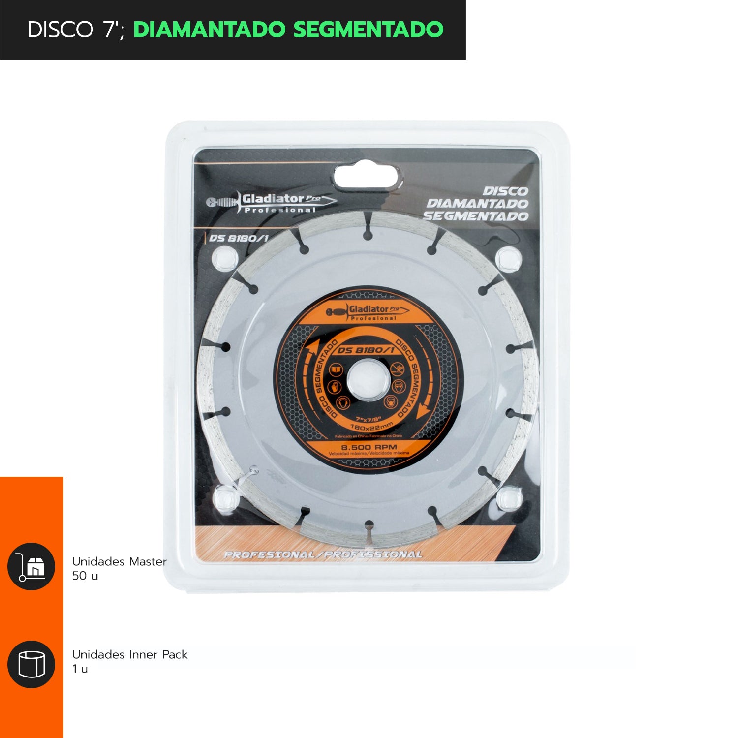 DISCO 7&#39;; DIAMANTADO SEGMENTADO DS8180/1