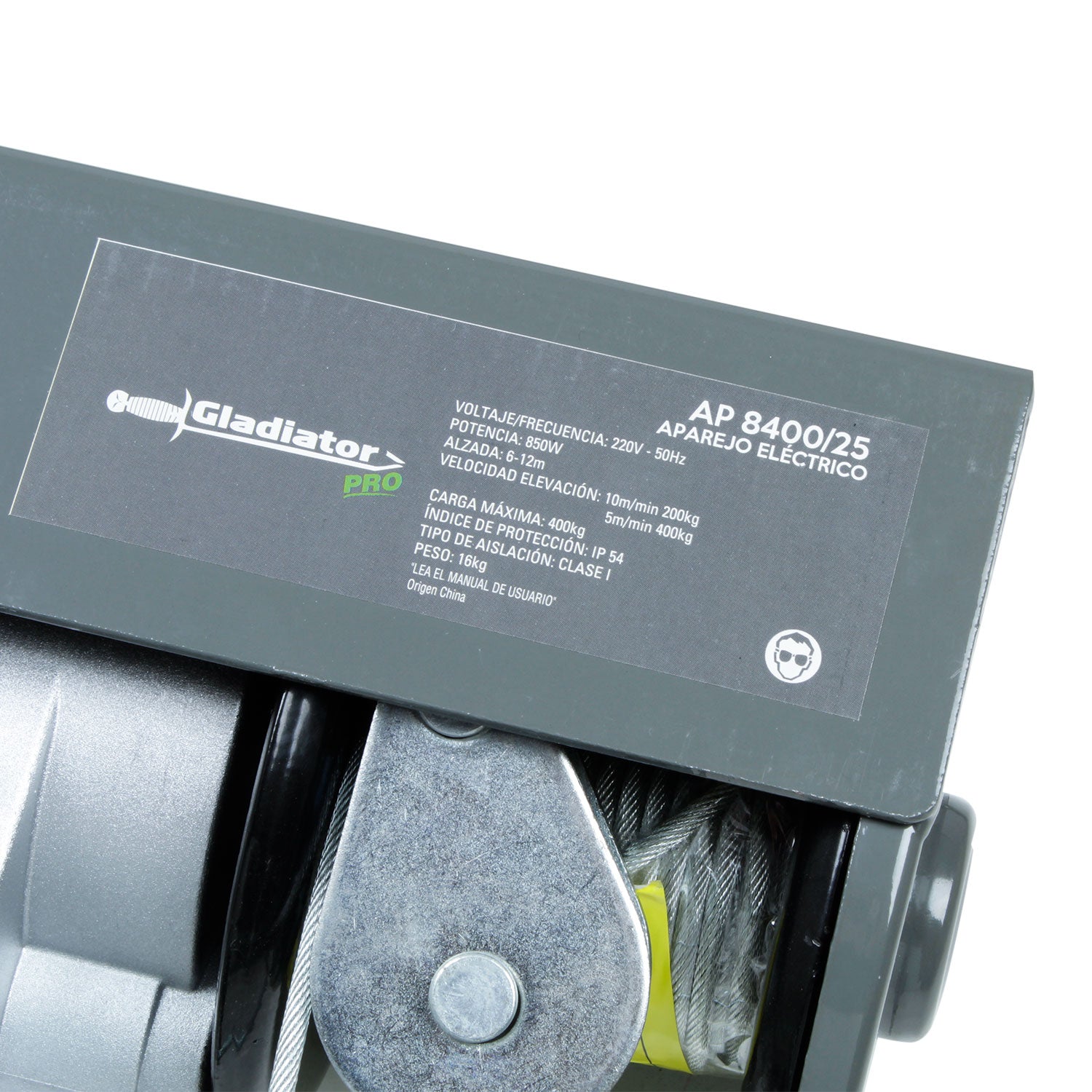 TECLE ELECTRICO 400kg 850w Alzada 6-12MT AP 8400